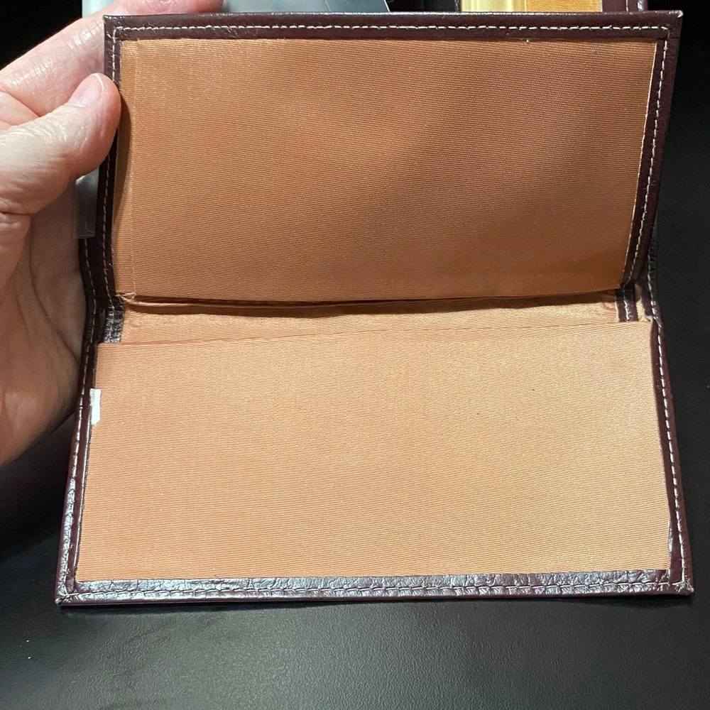 Elegant Rolf’s vintage Burgundy checkbook Leather women’s Wallet